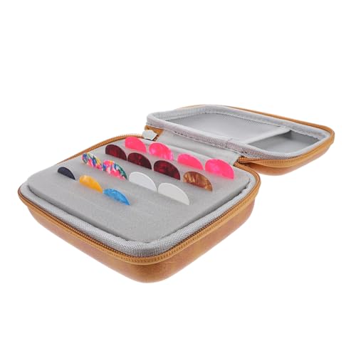 VINTORKY Guitar Pick Aufbewahrungstasche mit Zufälligen Gitarren Picks Robuste Tragbare und Geräumige Organizer Lösung für Akustik und Gitarren Zubehör Zufällige Farbe Zufällige Farbe von VINTORKY