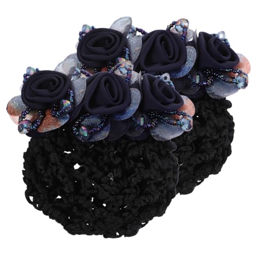 VINTORKY Haar-accessoires für Frauen Blumen-haarnetz Clip Dutthalter Stoff Metall Stilvolle Haarspangen von VINTORKY