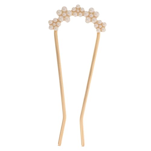 VINTORKY Haargabel U-Form Perlen Haarstab für Damen Hochsteckfrisur Accessoire für Partys Jubiläen und Mehr von VINTORKY