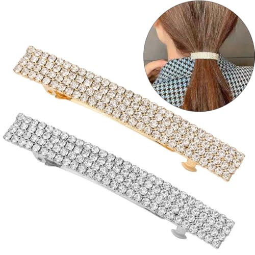 VINTORKY Haarklammern Haarglanz Clips Für Frauen Und ädchen Ponytail Halter Mit Funkelnden Strasssteinen Eleganter Haarschmuck Für Jeden Anlass von VINTORKY