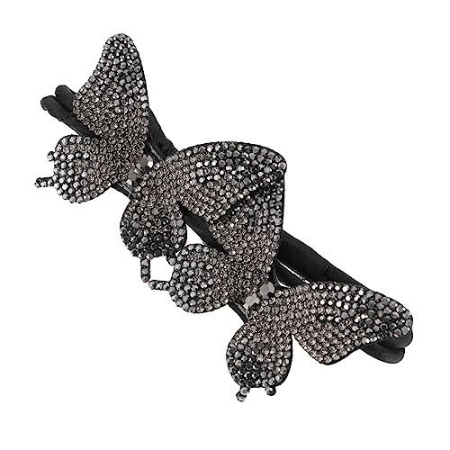 VINTORKY Haarknotenformer Mit Schmetterlings- Kristall-strass Haar-accessoires Für Mädchen Schwarzes Styling-tool Für Frauen Und Mädchen Alltagskleidung Partys Hochzeiten von VINTORKY