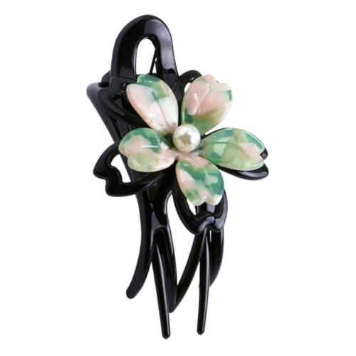 VINTORKY Elegante Blume Haar Clip Haarspange Frauen Clip Entenschnabel Runde Haarnadel von VINTORKY