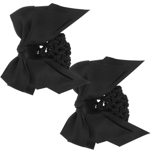 VINTORKY 2stücke Haarknoten Abdeckungen Mit Schleifen-design Elegante Haarnetze Für Frauen Praktische Haarclips Für Formelle Und Informelle Anlässe Für Partys Und Täglichen Gebrauch von VINTORKY