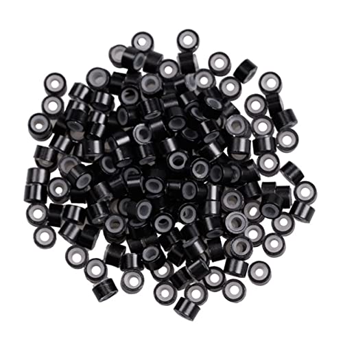 VINTORKY 500stücke Silikon-haarmanschetten Für Zöpfe Dreadlock-ringe Haarzubehör Schwarz Für Kreative Frisuren Und Haardekoration von VINTORKY