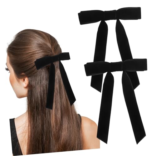 VINTORKY Haarschleifen Aus Samt 2er-set Schleifenclips Für Frauen Schleifen-haarspange Haarschleifen Für Frauen Stylische Haarschleifen Aus Samt von VINTORKY