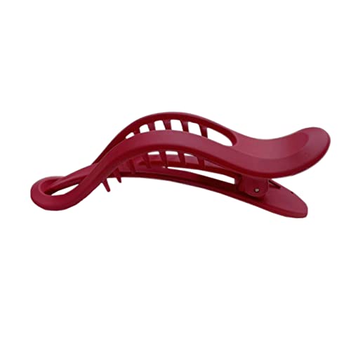 VINTORKY Haarspange Für Frauen Rutschfeste Dusch Haarklammer Aus Kunststoff in Weinrot Für Zuhause Und Beim Baden von VINTORKY