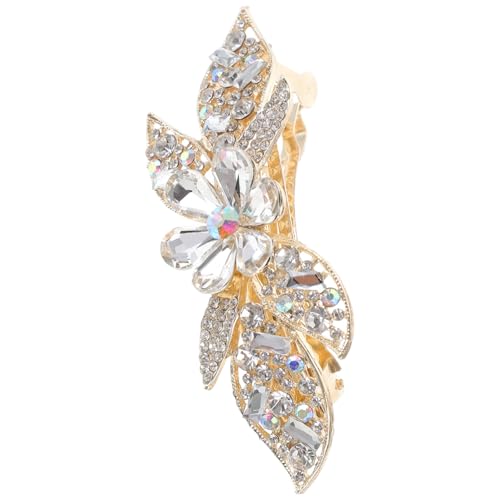 VINTORKY Frühlings Haarklammer Mit Blumen-rhinestones Metall Haaraccessoire Für Damen Eleganter Haarclip Für Hochzeiten Und Partys Rutschfest Und Stabil Für Frauen von VINTORKY