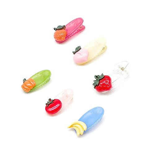 VINTORKY 5stücke Hawaiian Fruit Hair Clips Für Mädchen Lustige Cartoon-haarklammern Erdbeere Banane Zitrone Für Strandpartys Und Alltag von VINTORKY