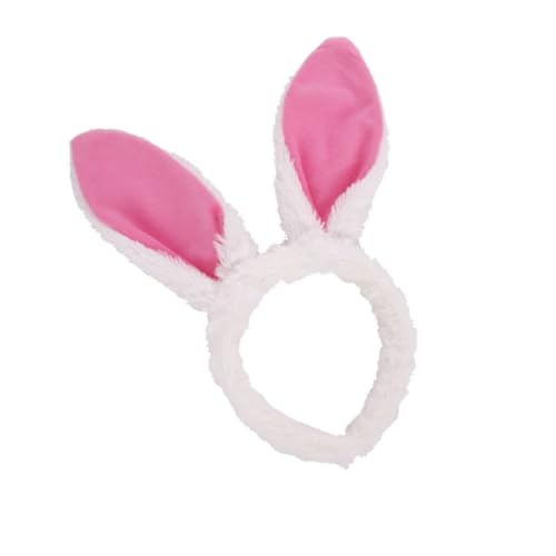 VINTORKY Hasenohr Stirnband Mädchen Kleider Accessoires Für Mädchen Kinder Kopfhörer Mädchen Stirnbänder Tiere Für Kinder Hasenohren Haarband Rosa Plüschstoffe Hasenmädchen Fräulein Cosplay von VINTORKY