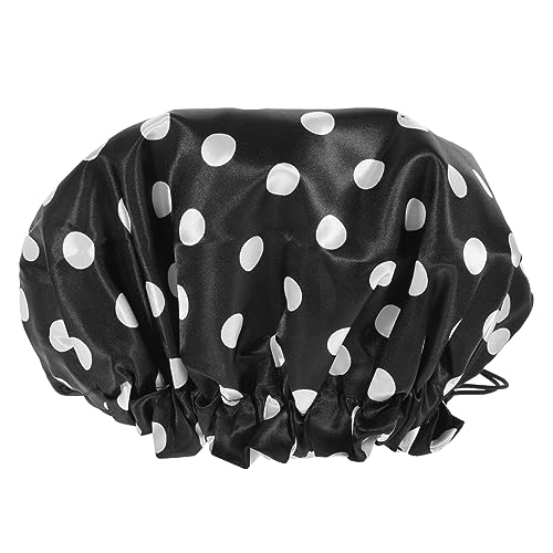 VINTORKY Hauben für schwarze Frauen badehauben shower caps badehut Frizz-freie Duschhaube Visier verstellbare Motorhaube Körper Haarabdeckung für die Dusche satingefütterte Duschhaube Eva von VINTORKY