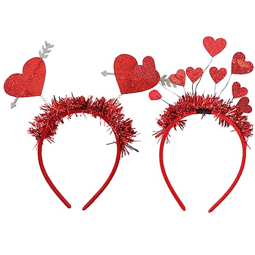 VINTORKY 2stücke Herz Stirnband Haarschmuck Für Hochzeiten Und Valentinstag Romantisches Headdress Für Partys Kreative Dekoration Für Feiertage Und Feiern von VINTORKY
