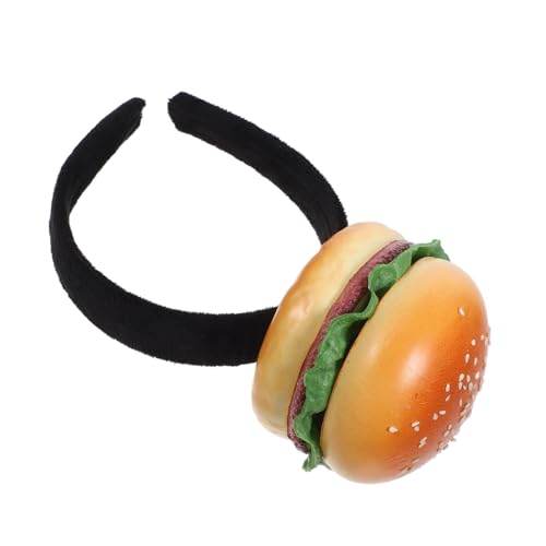 VINTORKY Hilarisches Hamburger Kopfbedeckung für Party und Cosplay Lustiges Lebensmittel Stirnband für Festivals Karneval und Kostümpartys Leicht und Bequem für von VINTORKY