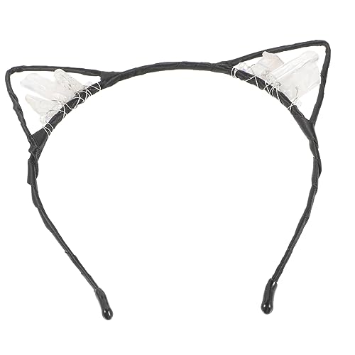 VINTORKY Haarschmuck Für Katzenohren Katze Stirnband Katzenohren-kopftuch Stirnband Für Teenager Kopfschmuck Für Die Brautparty Stirnband Mit Tierohren Stirnbänder Diamant Damen Stoff Schal von VINTORKY