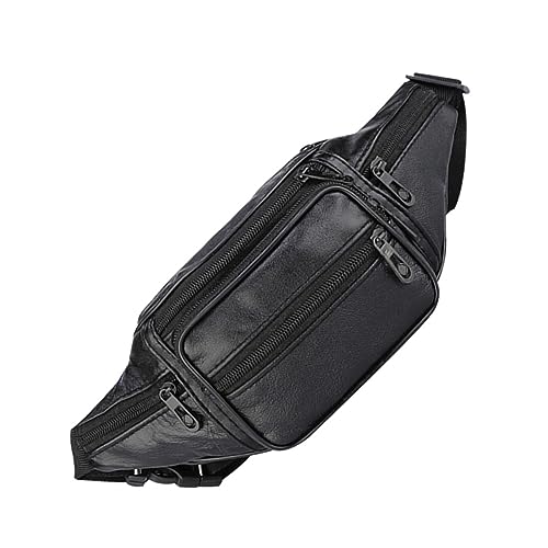 VINTORKY Kompakte Herren Bauchtasche Rindsleder Tragbare Hüfttasche für Sport und Atmungsaktiv für Jogging Reisen und Outdoor Aktivitäten von VINTORKY