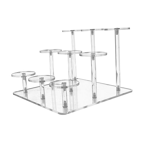 VINTORKY Schminkhalterung Aus Acryl Mit Rastern Desktop-make-up-rack-organizer Kosmetik-aufbewahrungsregal Transparent Für Schminktisch-ordnung Make-up-aufbewahrungsregal Mit Multi-design von VINTORKY