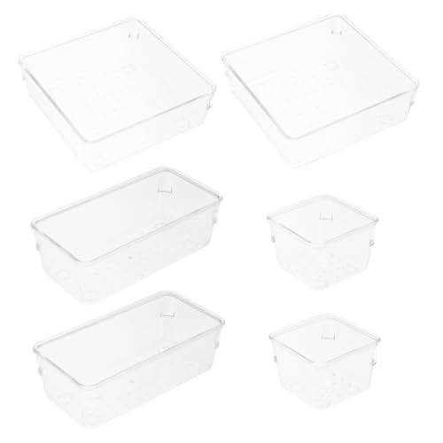 VINTORKY 6-teilige Kosmetikschubladenbehälter Aus Kunststoff Schminktisch-schubladen-organizer Schreibtisch-make-up- Organizer von VINTORKY