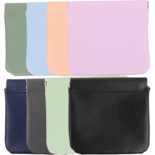 VINTORKY 4 Stück Make Up Kosmetiktasche Lippenstiftetui PU für Reisen Kleine Schminktasche mit Spiegel Tragbare Kosmetiktasche für Damen von VINTORKY