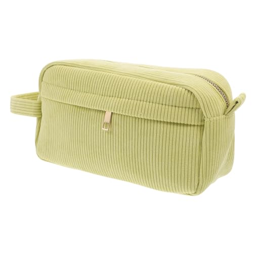 VINTORKY Cord-Kosmetiktasche Mit Reißverschluss Reisen-Aufbewahrungstasche Make-up-Organizer Für Damen Hautpflegetasche Reise-Make-up-etui von VINTORKY