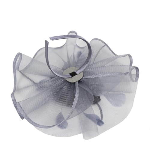 VINTORKY 1stück Kreatives Großes Blumen-haarband Cocktail-hut Für Damen Graue Kopfbedeckung Für Partys Feste Und Festivals Leicht Und Komfortabel Attraktives Accessoire von VINTORKY