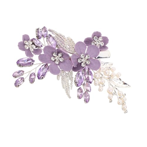 VINTORKY Haarspange Mit Kristallblumenmuster Für Hochzeit Strass-kunstperlen Braut-kopfschmuck Haarschmuck Für Frauen Und Mädchen Accessoires Für Partys Und Alltag von VINTORKY