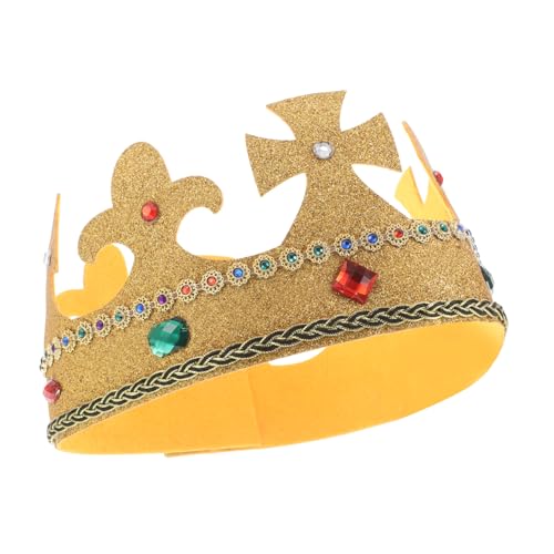 VINTORKY Königskrone Für Geburtstag Halloween Und Kostümparty Mittelalter-partykrone Aus Vliesstoff Königskronenhut Für Cosplay Und Festivals Geburtstagskrone Mit Elegantem Design von VINTORKY