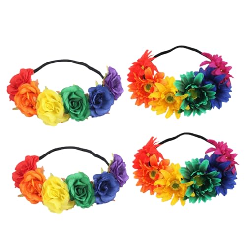 VINTORKY 4stücke Stirnband Mit Kunstblumen Für Damen Als Schmuck Für Hochzeitskleider Modisches Haar-accessoire Für Frauen Und Mädchen Geeignet Für Hochzeiten Strand Und Feiern von VINTORKY