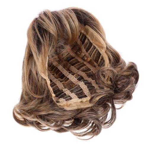 VINTORKY Kurzhaar Perücke Gelb Damen Lockige Gewellte Partyhaarperücke Realistische Lace Front Perücke Für Frauen Stilvolle Frisur Für Mottopartys Und Alltag von VINTORKY