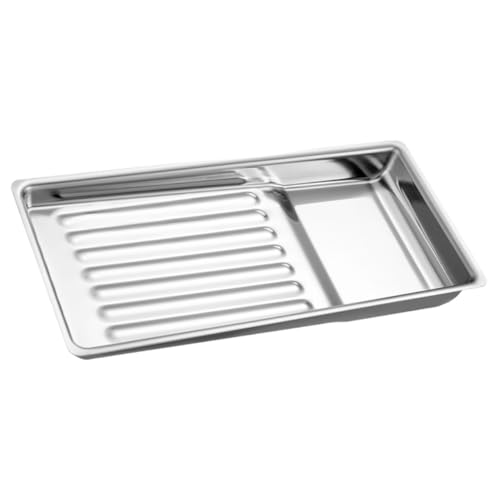 VINTORKY Labortablett Für Maniküre Und Tattoo Rostfreies Metalltablett Badezimmer Organizer Und Instrumententablett Für Kosmetik Und Pflegeartikel von VINTORKY