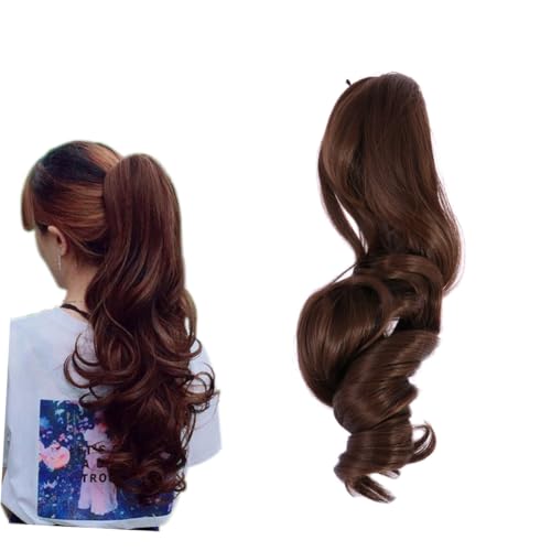 VINTORKY 1pc Pferdeschwanz-perücke Haarteil Für Frauen Hochtemperaturfaser Lockige Perücke Klemmbacken Haarverlängerungen Bequemer Flacher Clip von VINTORKY