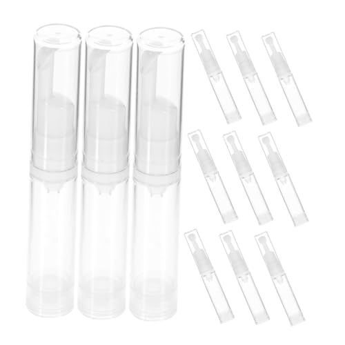 VINTORKY Leere Kosmetikflaschen Mit Airless Pumpen Für Make up Nachfüllbare Reisebehälter 10ml Für Flüssigseifen Und Kosmetikprodukte Transparentes Design von VINTORKY