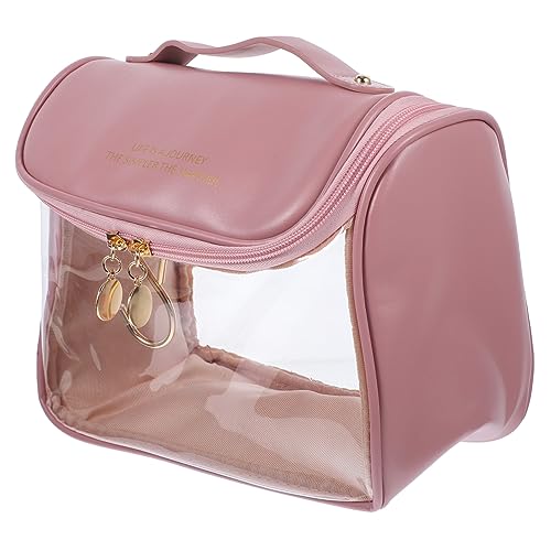 VINTORKY Tragbare Kosmetiktasche Aus Nylon PVC Und Pu Aufbewahrungstasche Für Toilettenartikel Kulturbeutel Mit Make-up-pinselhalter Reise-Make-up-Tasche Für Damen Und Herren Leicht Und von VINTORKY