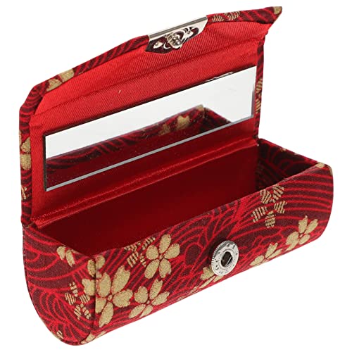 VINTORKY Lippenstiftbox Mit Spiegel Für Handtasche Dekorativer Lippenstifthalter Aus Pu Tragbares Lippenstiftetui Für Damen Aufbewahrungsbox Zum Isolieren Von Lippenstift von VINTORKY