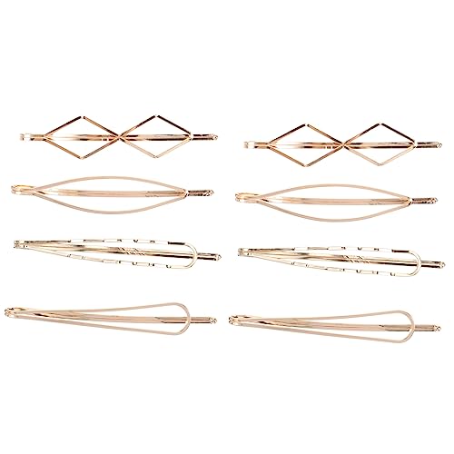 VINTORKY 8stücke Geometrische Haarspangen Bobby Pin Gold Mädchen Haarnadeln Kopfschmuck Haarspange Zubehör Barrettes Haar Clips Haarnadel Zubehör von VINTORKY