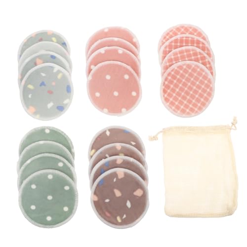 VINTORKY Bambusfaser Make-up Entferner Pads Kosmetik Abschminkpads Wiederverwendbar Für Gesichtsreinigung Mit Aufbewahrungstasche Für Hautpflege von VINTORKY
