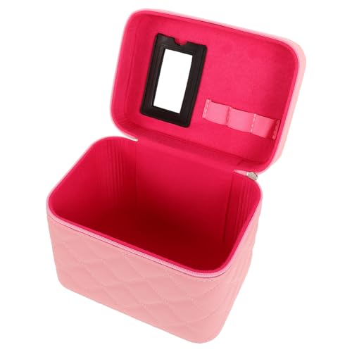 VINTORKY Makeup Box Für Damen Hochwertiger Schminkkoffer Mit Rautensteppung Tragbar Und Kompakt Ideal Für Makeup Storage Und Kosmetika Elegantem Kleine Größe von VINTORKY