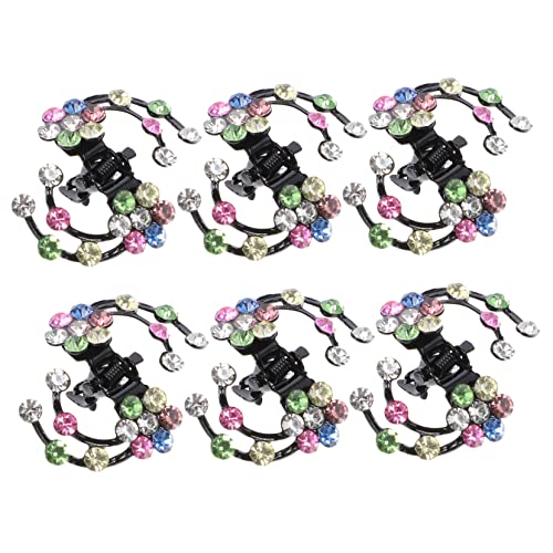 VINTORKY Mini Haarklammern Mit Strass Für Damen Blumendesign Haarspangen Haarklammer Clips Für Hochzeiten Und Feste Multicolor Haarschmuck Für ädchen von VINTORKY