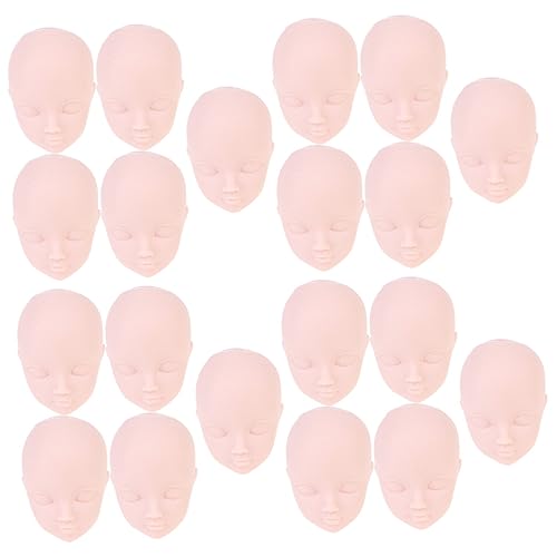 VINTORKY Miniatur-miniteile 20 Stück Dekorative Puppenköpfe Zum Basteln Schminken Üben Heimdekoration von VINTORKY