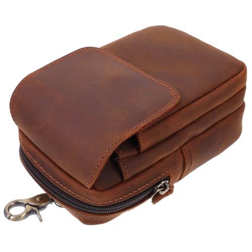 VINTORKY Multifunktionale Herren Leder Handy Gürteltasche mit Robustem Material Praktischer Bauchtasche für Handy Geld Schlüssel für Outdoor und Alltagsschutz von VINTORKY