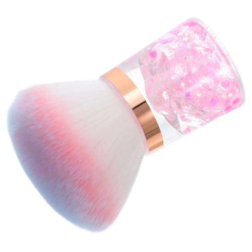 VINTORKY Nail Dust Brush Weich Weicher Puderpinsel Acrylstaub Entferner Tragbar Sanfter Nagelreiniger für Maniküre Damen mit Rundem Transparentem PP Etui von VINTORKY