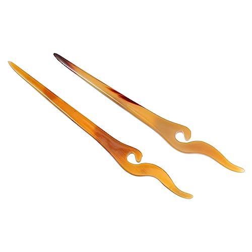 VINTORKY 2stücke Chinesische Haarstäbchen Aus Horn Für Frauen Und Mädchen Traditionelle Haarnadeln Zum Halten Von Haaren Geeignet Für Hochzeiten Partys Und Alltag von VINTORKY