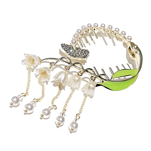 VINTORKY Pferdeschwanz-clip Für Damen Robustes Haar-accessoire Mit Blumen-quaste Aus Metalllegierung Für Partys Und Fotoshootings von VINTORKY