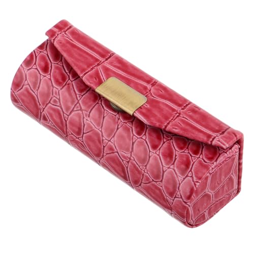 VINTORKY Lippenstiftetui mit Spiegel PU Leder Tragbarer Lippenstifthalter für Handtasche Makeup Organizer Druckknopfverschluss für Reisen von VINTORKY