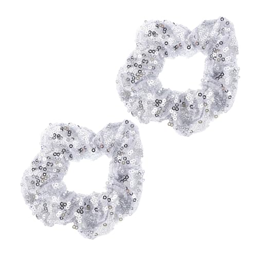 VINTORKY 2stücke Farbige Weihnachts Haargummis Mit Glitzer Für Waschen Des Gesichts Elastische Haaraccessoires Für Mädchen Für Zuhause Und Feste von VINTORKY