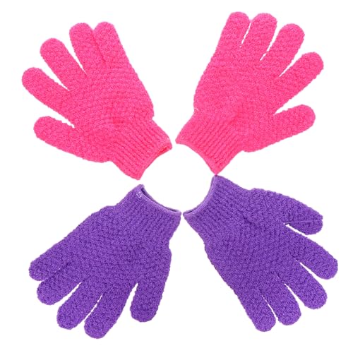 VINTORKY Peelinghandschuhe 2 Paare Duschhandschuhe zum Entfernen Abgestorbener Haut für Männer und Frauen für Tägliche Tiefenreinigung mit Massagefunktion von VINTORKY
