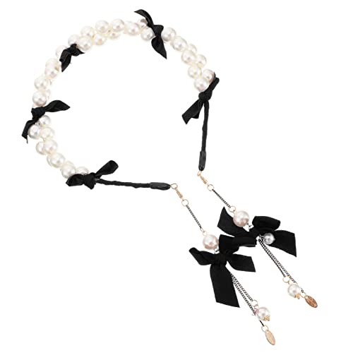 VINTORKY Perlen Haarreif mit Quaste für Damen Eleganter Kopfschmuck für Hochzeiten Geburtstage Valentinstag Accessoire für Festliche Anlässe von VINTORKY