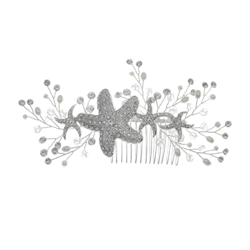 VINTORKY Perlen Haarkamm Brautschmuck für Hochzeit Eleganter Haarschmuck mit Strass Geeignet für Braut und Brautjungfern Modisches Accessoire für Hochsteckfrisuren und Festlichkeiten von VINTORKY