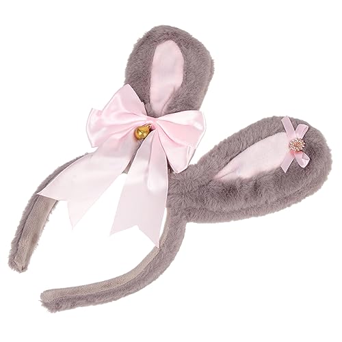 VINTORKY Plüsch Hase Haarreif Mit Schleife Flauschige Bunny Ohren Kopfbedeckung Für Ostern Karneval Und Kostümpartys Bequem Und Leicht Für Mädchen Und von VINTORKY