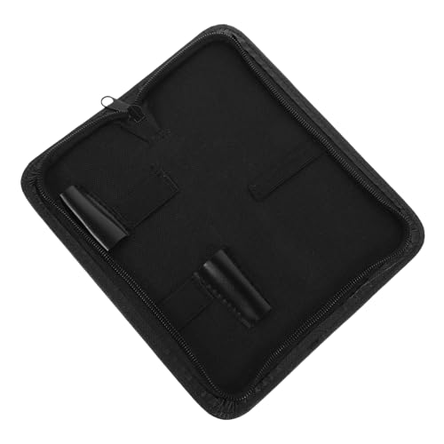 VINTORKY Professionelle Friseurtasche Schwarz Canvas PU Scherenfächer Haarschneide Werkzeugtasche Friseurzubehör Organizer Barber Pouch für Salongebrauch von VINTORKY