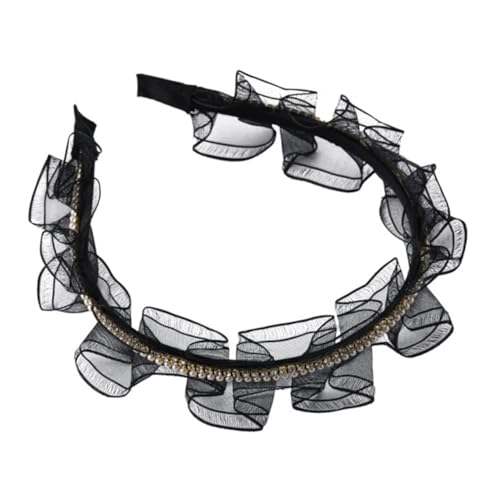 VINTORKY Retro Französischer Breiter Haarreif aus Spitze für Damen Eleganter Haarschmuck Strapazierfähig und Leicht für Stilvolle Frisuren und Schnelle Looks von VINTORKY
