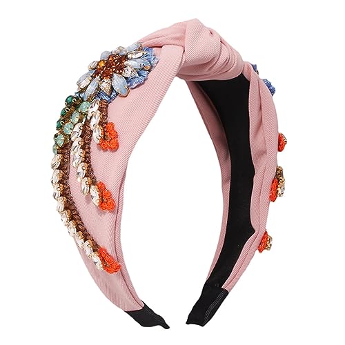 VINTORKY Haarreif Im Retro-stil Für Mädchen Mit Strass-verzierung Und Stickerei Kopfschmuck Zum Dekorieren Für Hochzeiten Bankette Und Partys von VINTORKY